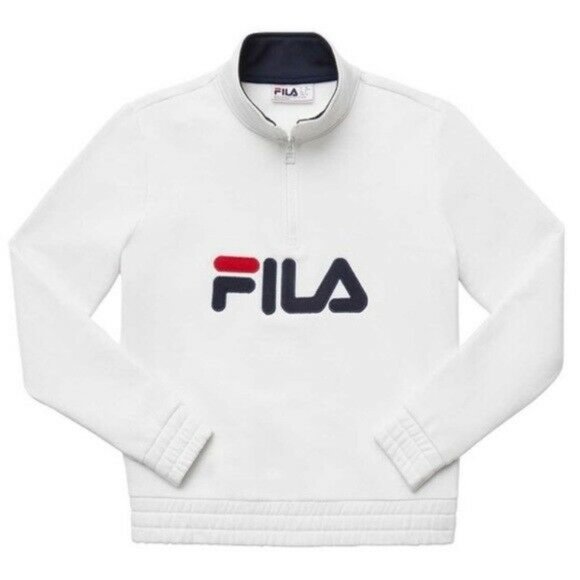 FILA Women's Large Logo Quarter Zip Pullover Sweat - Picture 4 of 4